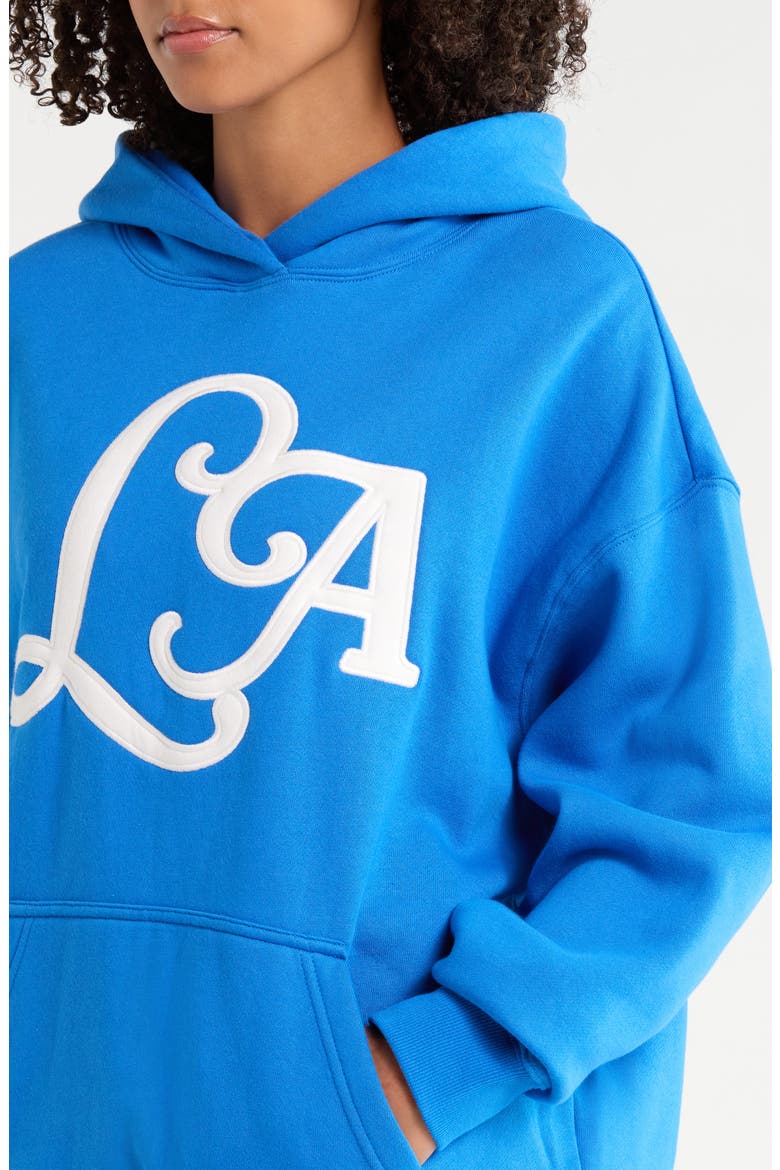 LA Cotton Blend Hoodie, Alternate, color, BLUE