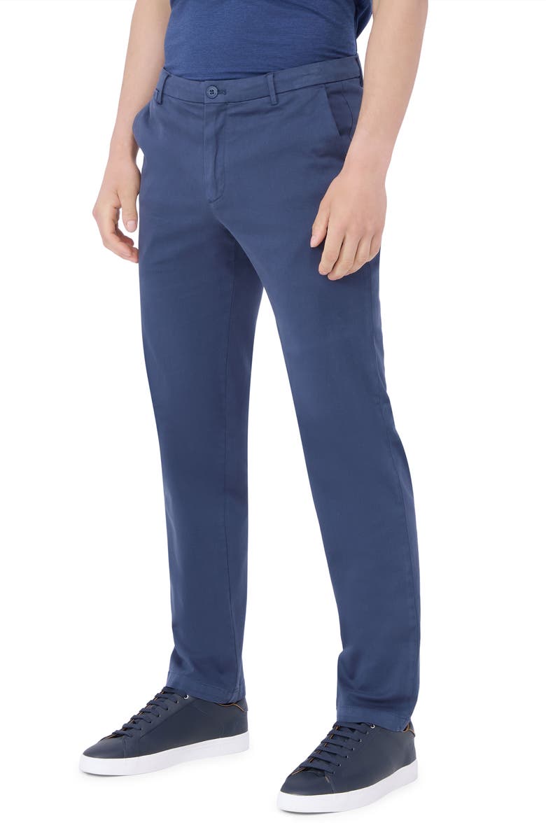 Bugatchi Parker Stretch Chino Pants, Main, color, Navy