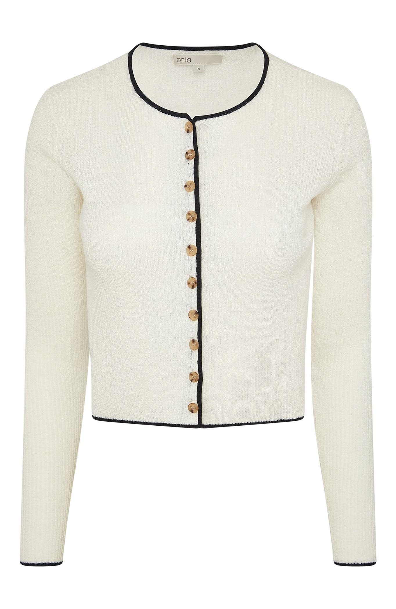 Cropped Linen Cardigan - image 2