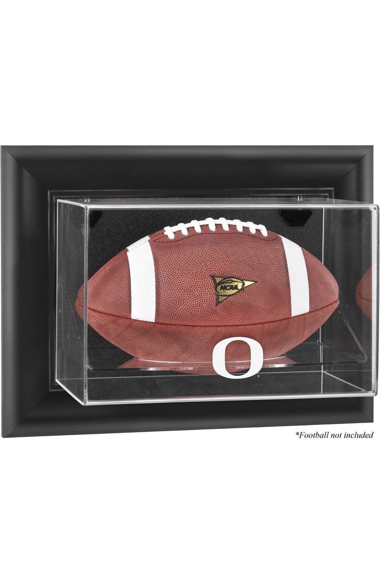 FANATICS AUTHENTIC Oregon Ducks Black Framed Wall-Mountable Football Display Case, Main, color, 