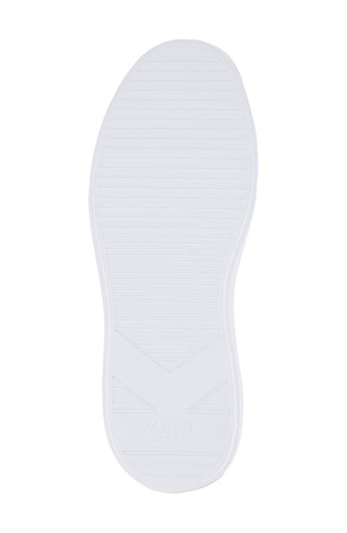 Karl Lagerfeld Paris Plain Toe Sneaker In White