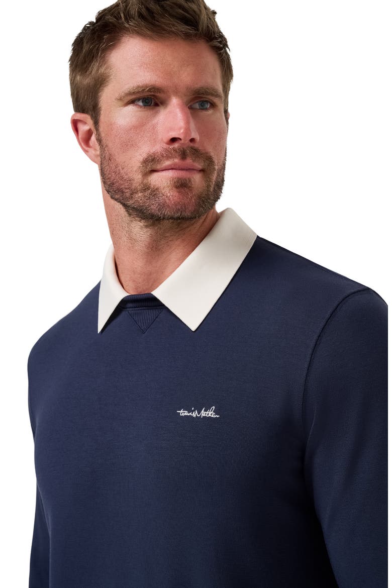 Amenities Collared Sweatshirt, Alternate, color, TOTAL ECLIPSE
