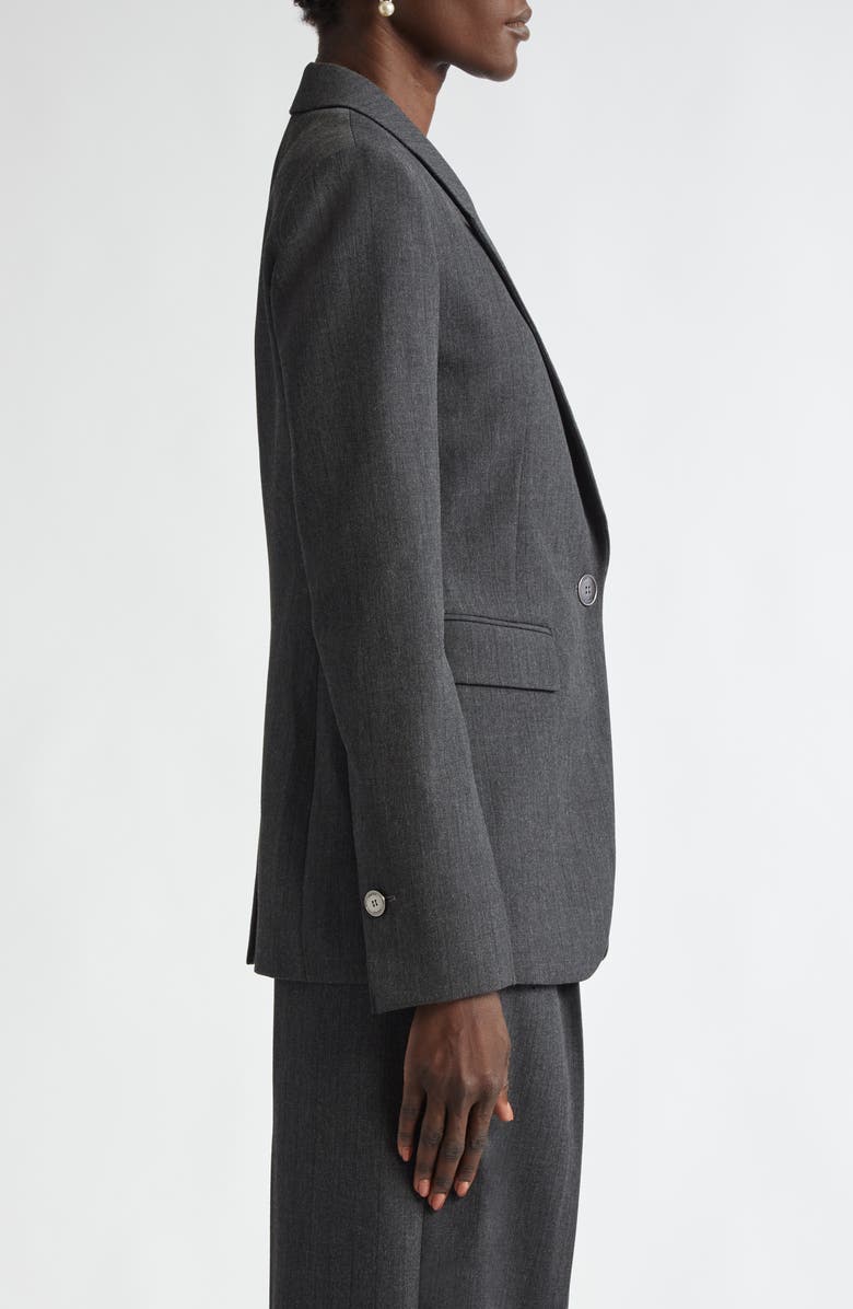 ST. JOHN Pinstripe Luxe Suiting Jacket, Alternate, color, Shadow