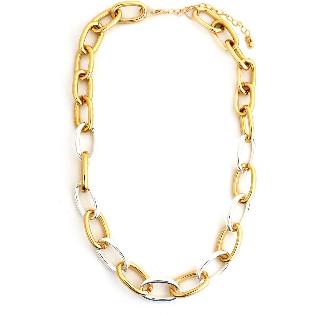 Panacea Two Tone Oval Chain Link Necklace