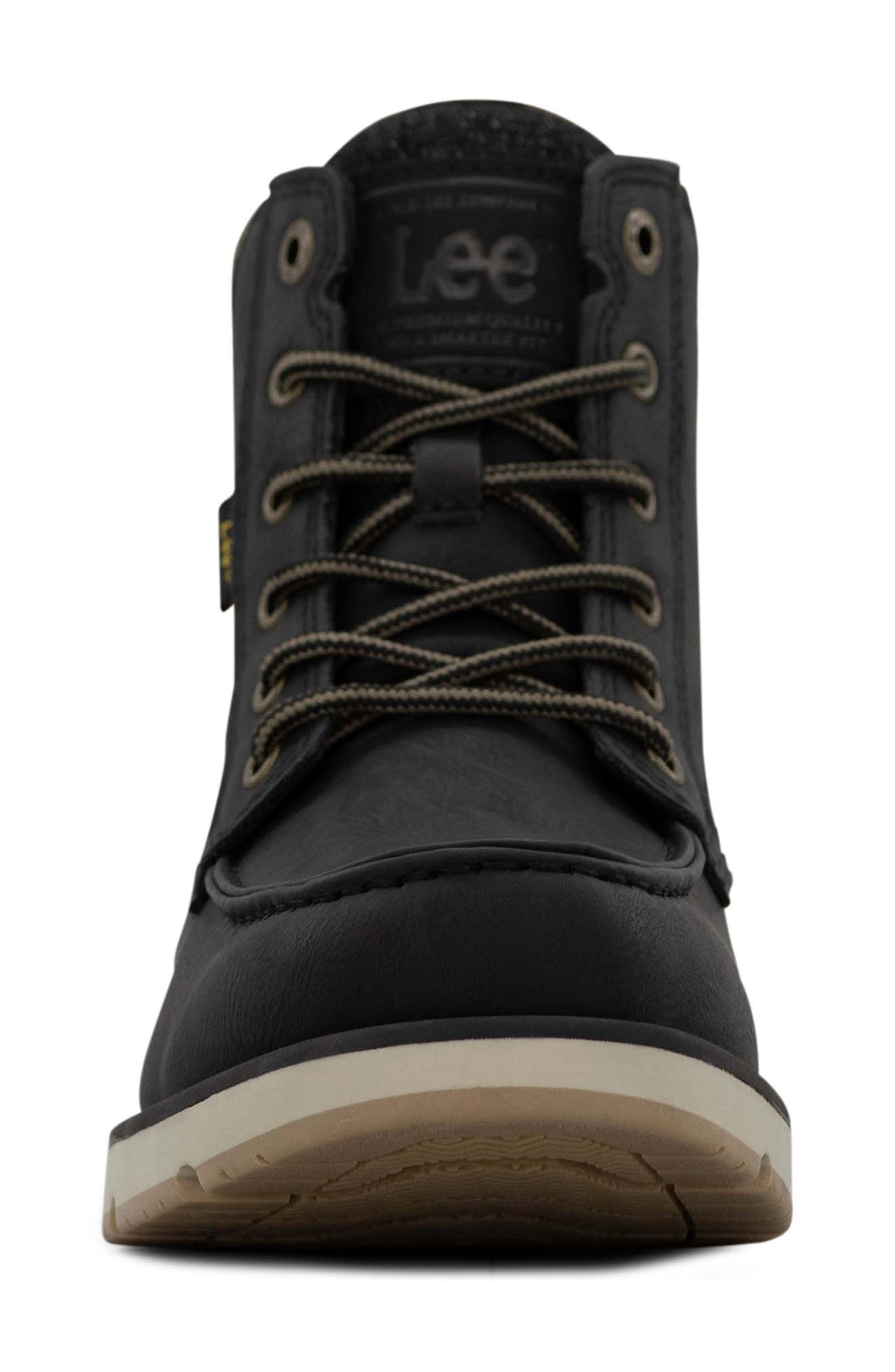 Lee Waylon Lace-Up Boot, Alternate, color, Black/ Driftwood/ Black Denim
