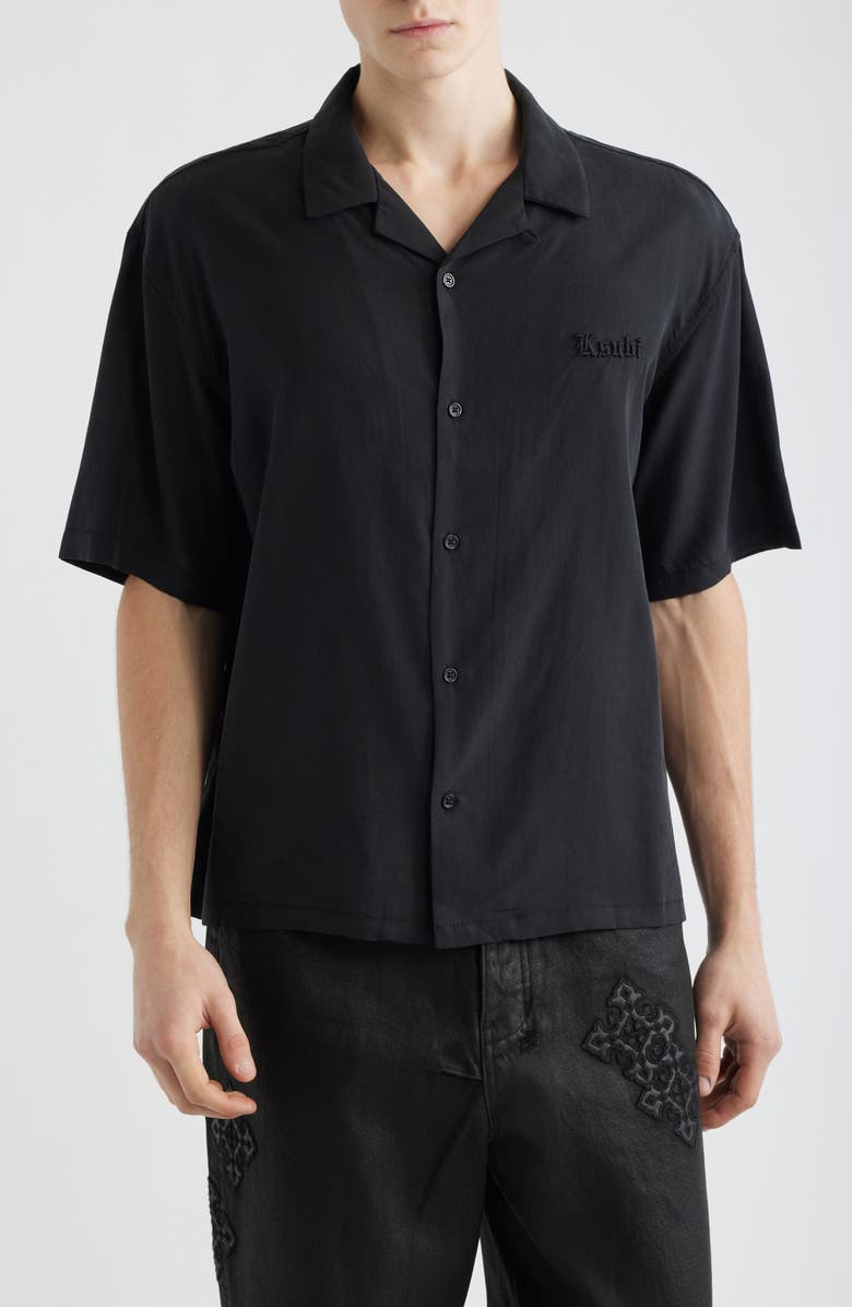Ksubi End Diner Logo Camp Shirt, Main, color, 
