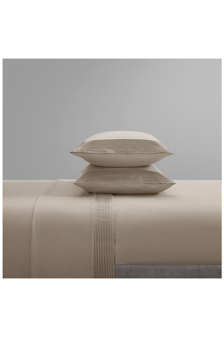 Twin Harley Pleated 3-Piece Sheet Set - Taupe, Alternate, color, TAUPE