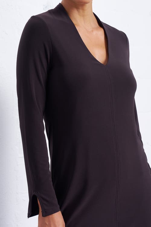 Franne Golde Luxe Stretch Long Sleeve Midi Dress