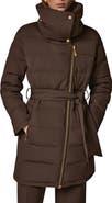 Donna Karan New York Water Resistant Belted Puffer Coat