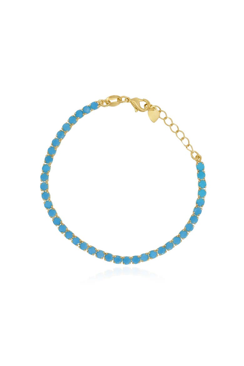 Blue Tennis Bracelet, Main, color, Blue Cubic Zirconia