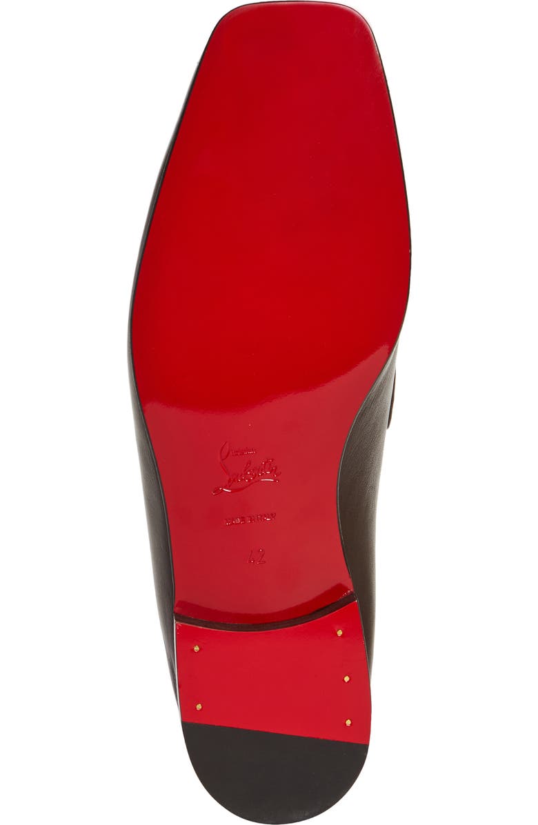 Christian Louboutin Moc Toe Leather & Nylon Loafer, Alternate, color, Cosme