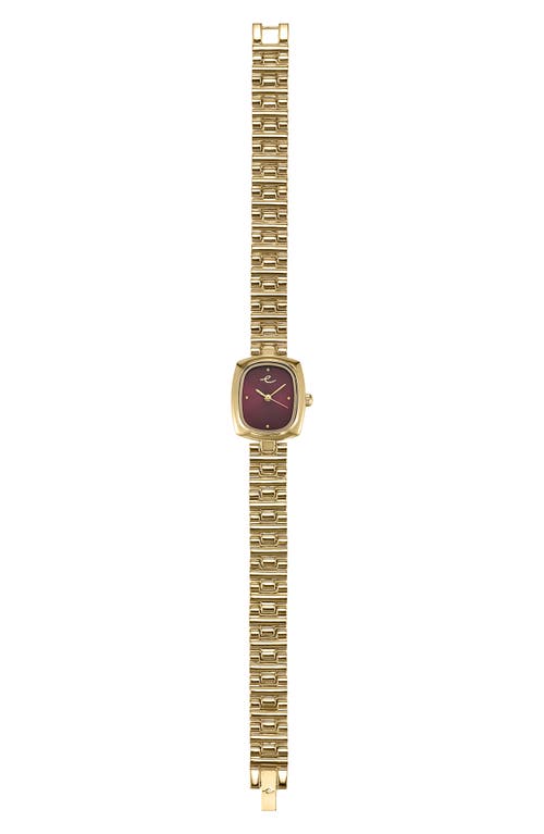 Ettika Square Dial Bracelet Watch, 20mm X 23mm In Gold