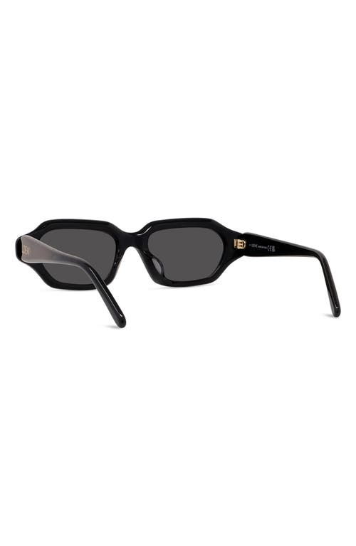 Loewe Slim 51mm Rectangular Sunglasses In Black