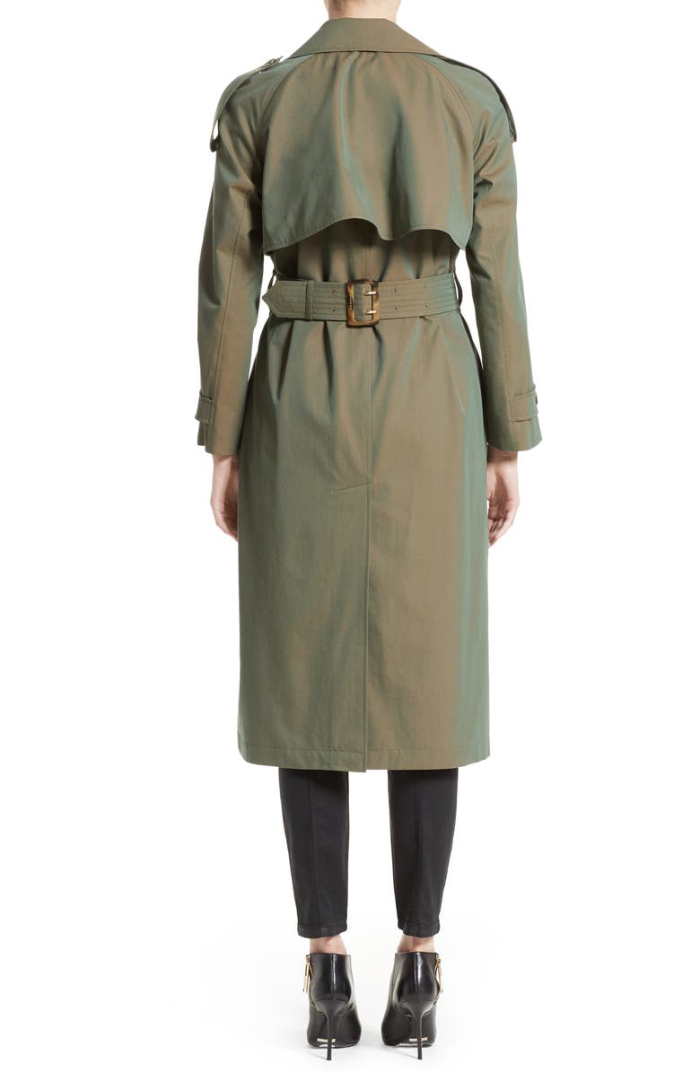 Burberry Tropical Gabardine Oversized Trench Coat, Alternate, color, 