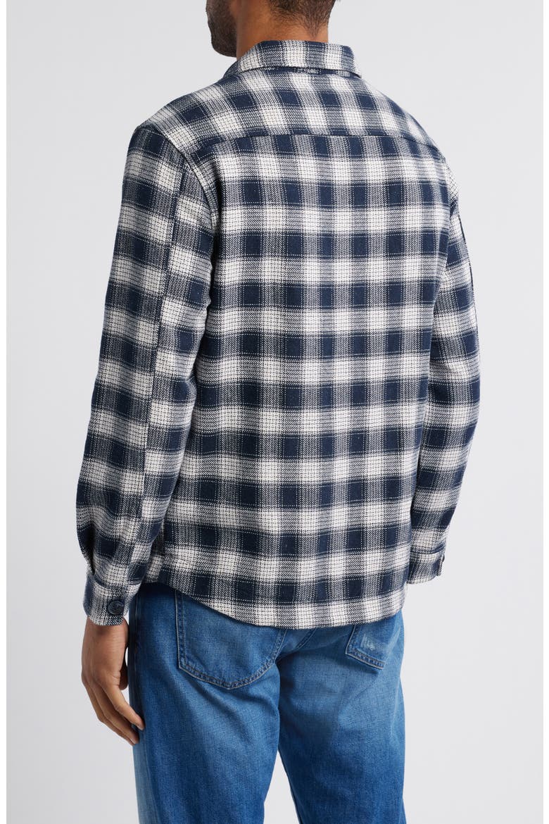 Plaid Brushed Twill Shacket, Alternate, color, BLACK