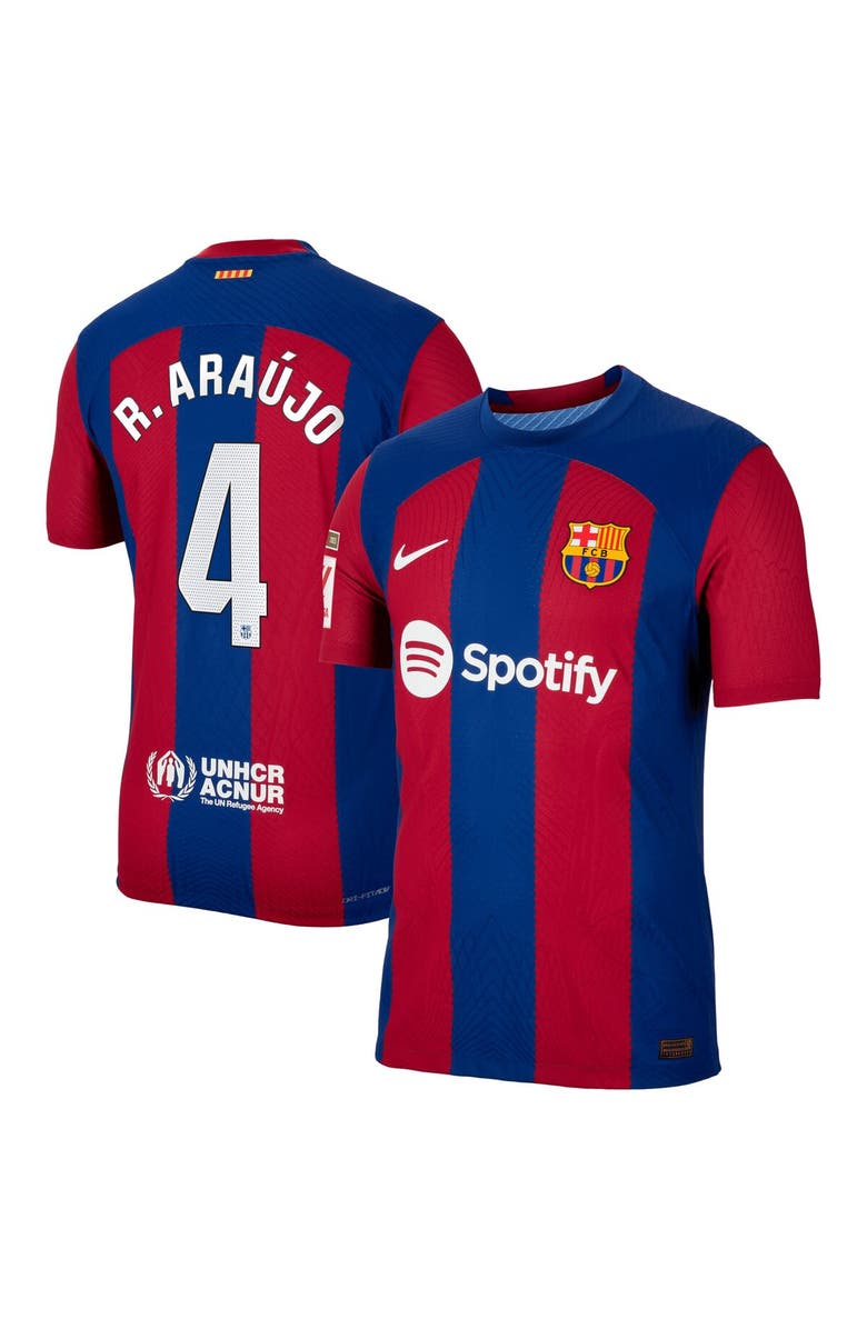 Nike Men's Nike Ronald Araujo Royal Barcelona 2023/24 Home Authentic Jersey, Alternate, color, 