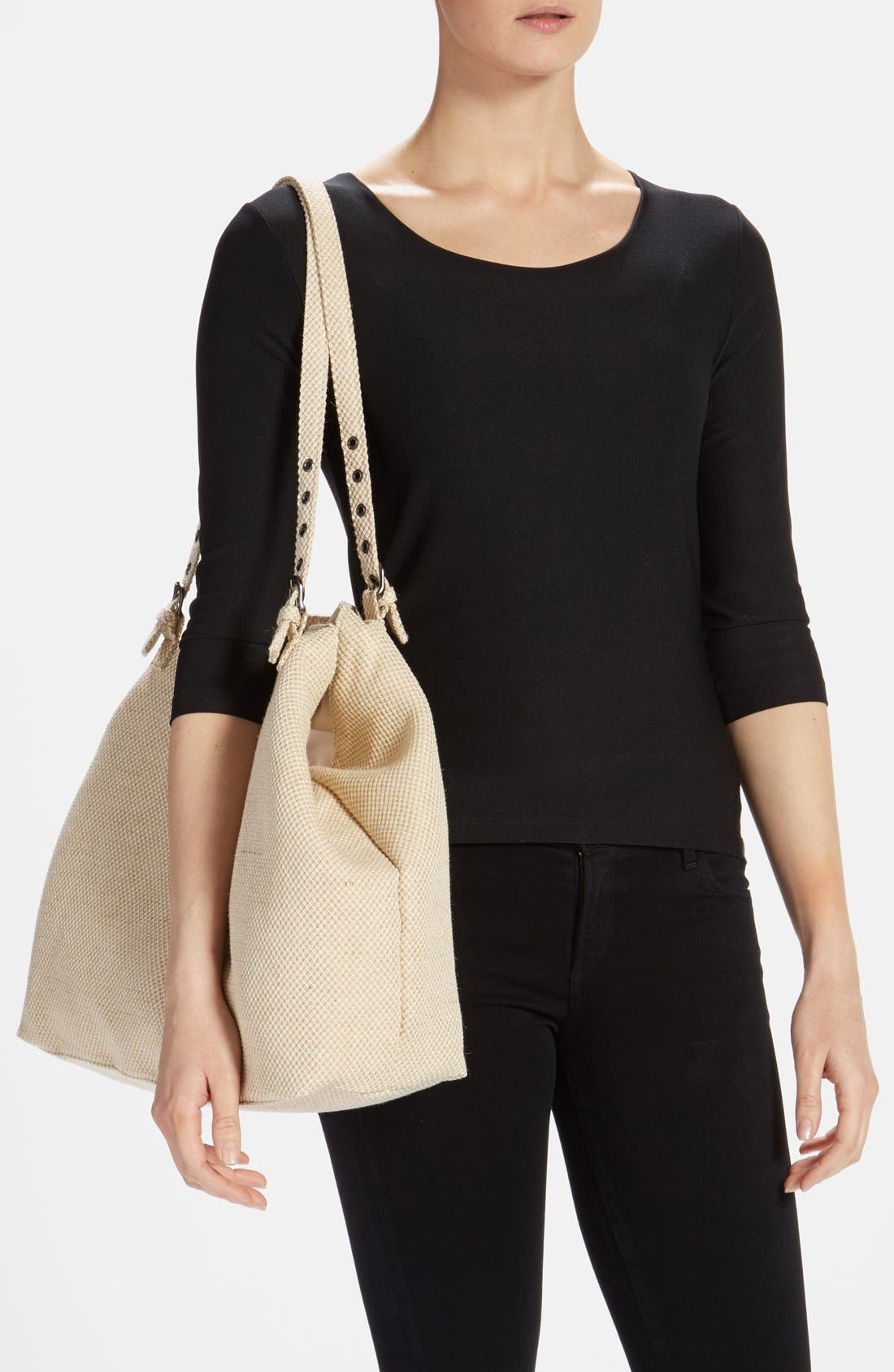 'Aruba' Metallic Beach Tote, Alternate, color, GOLD