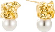 Untamed Petals Gossamer Pearl Drop Earrings