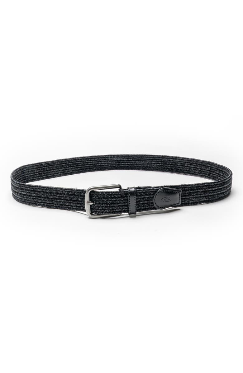 Robert Barakett Stirling Woven Belt, Main, color, Black