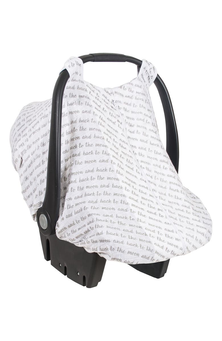 Bébé au Lait 'Love' Muslin Car Seat Cover, Main, color, 