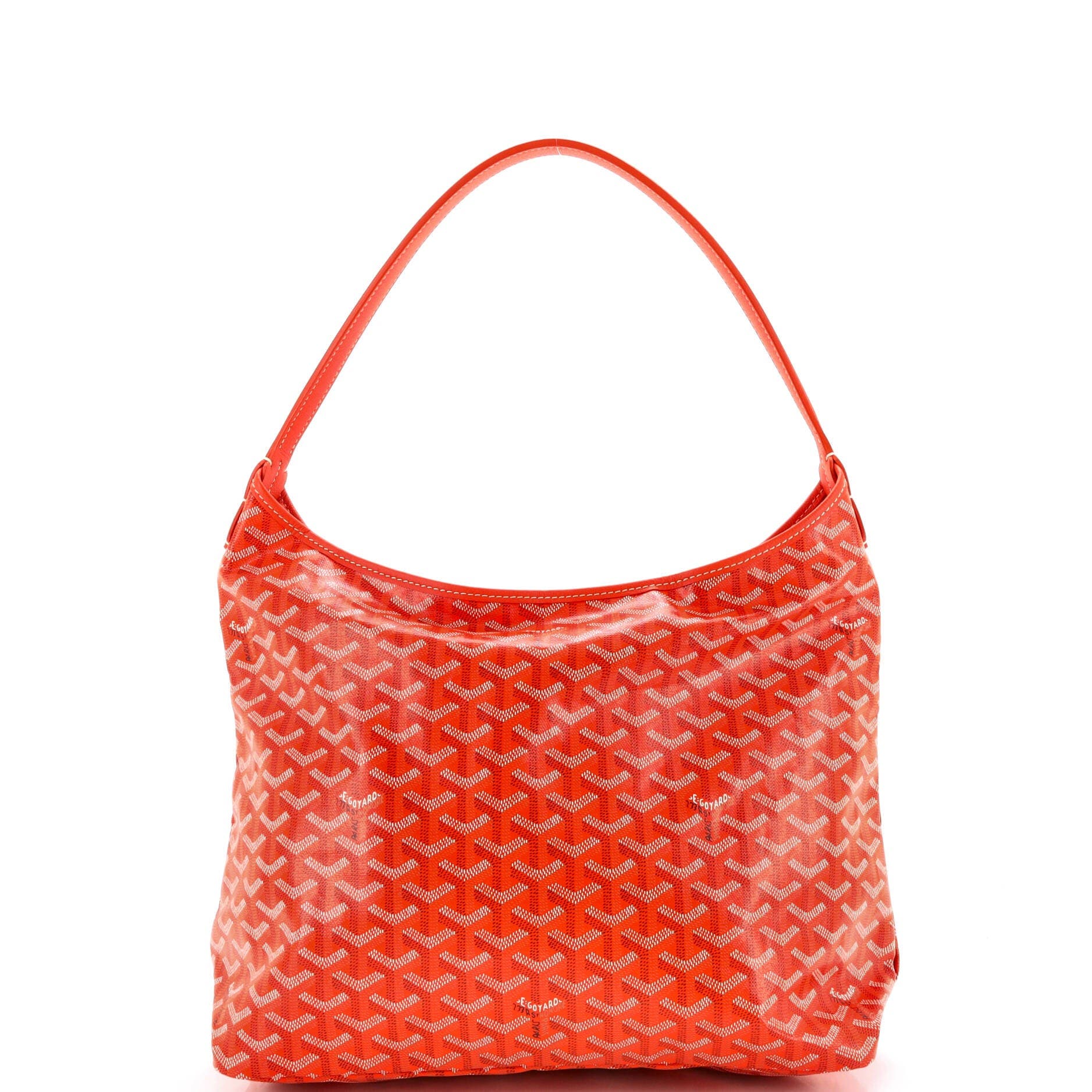 Pre-Owned Goyard Boheme Hobo Coated Canvas, Alternate, color, Orange