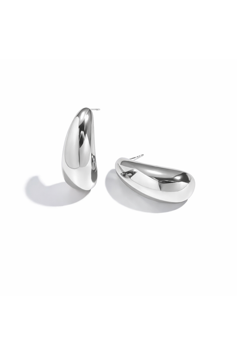 Monroe TearDrop Earrings, Main, color, Silver