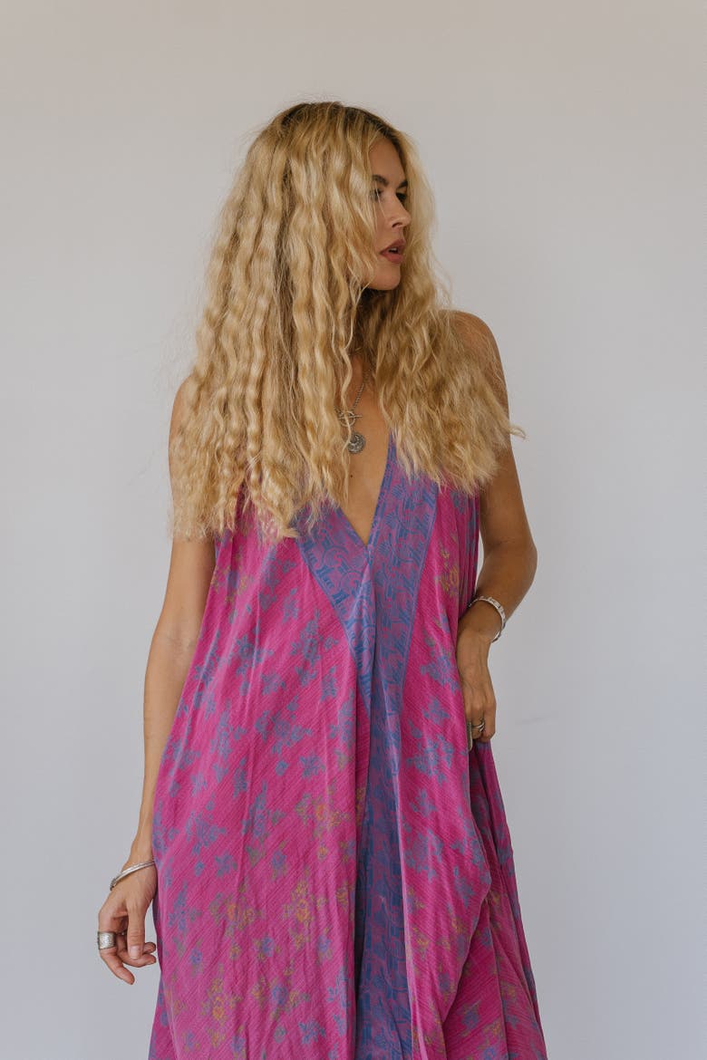 Classic Silk Dress Sekai, Alternate, color, Pink & Purple Floral
