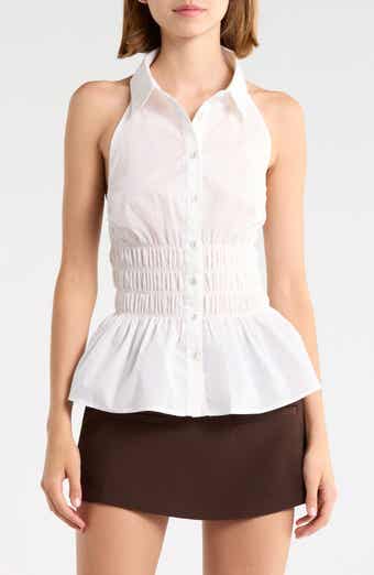 As You Are Shirred Halter Shirt