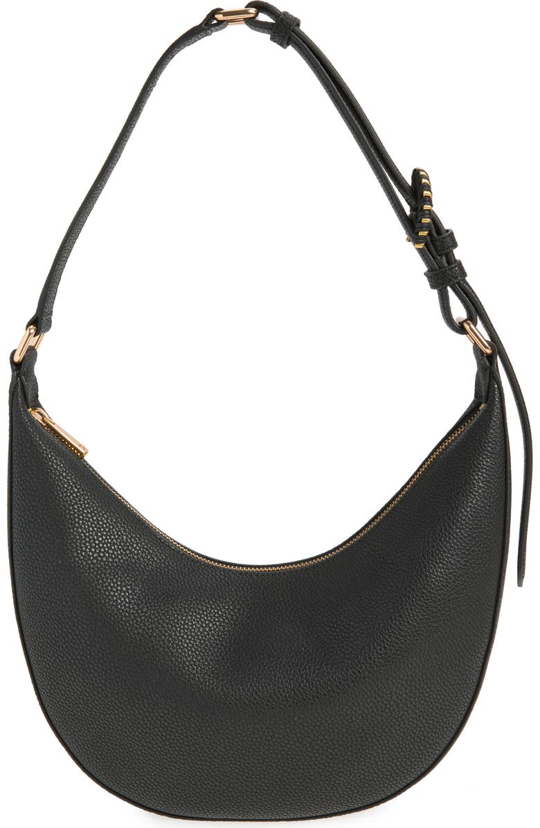 Sam Edelman Lucy Genuine Calf Hair Convertible Buckle Shoulder Bag, Main, color, Black