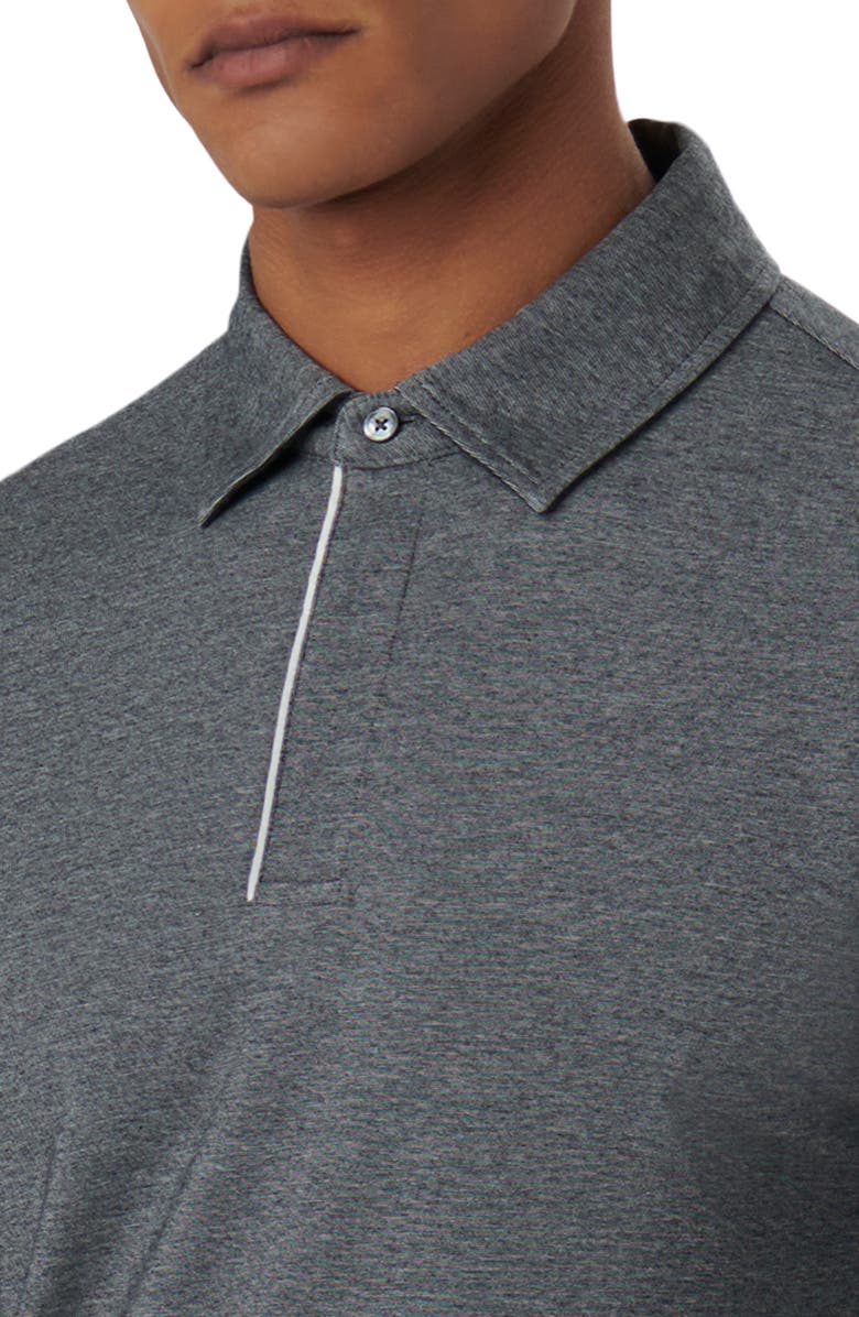 Bugatchi Long Sleeve Stretch Cotton Knit Polo, Alternate, color, 