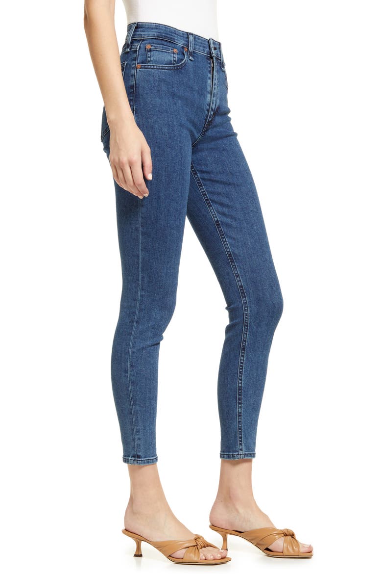 Nina High Rise Ankle Skinny Jeans, Alternate, color, CLEANVINCE