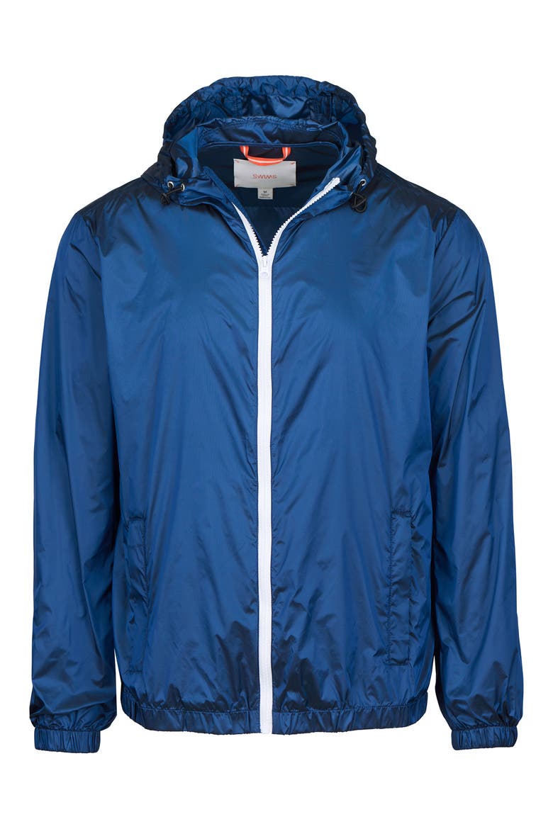 Koosa Water Resistant Hooded Jacket, Alternate, color, NAVY