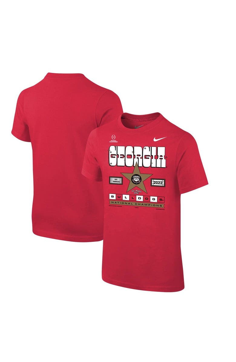 Nike Youth Nike Red Georgia Bulldogs College Football Playoff 2022 National Champions Star Celebration T-Shirt, Main, color,