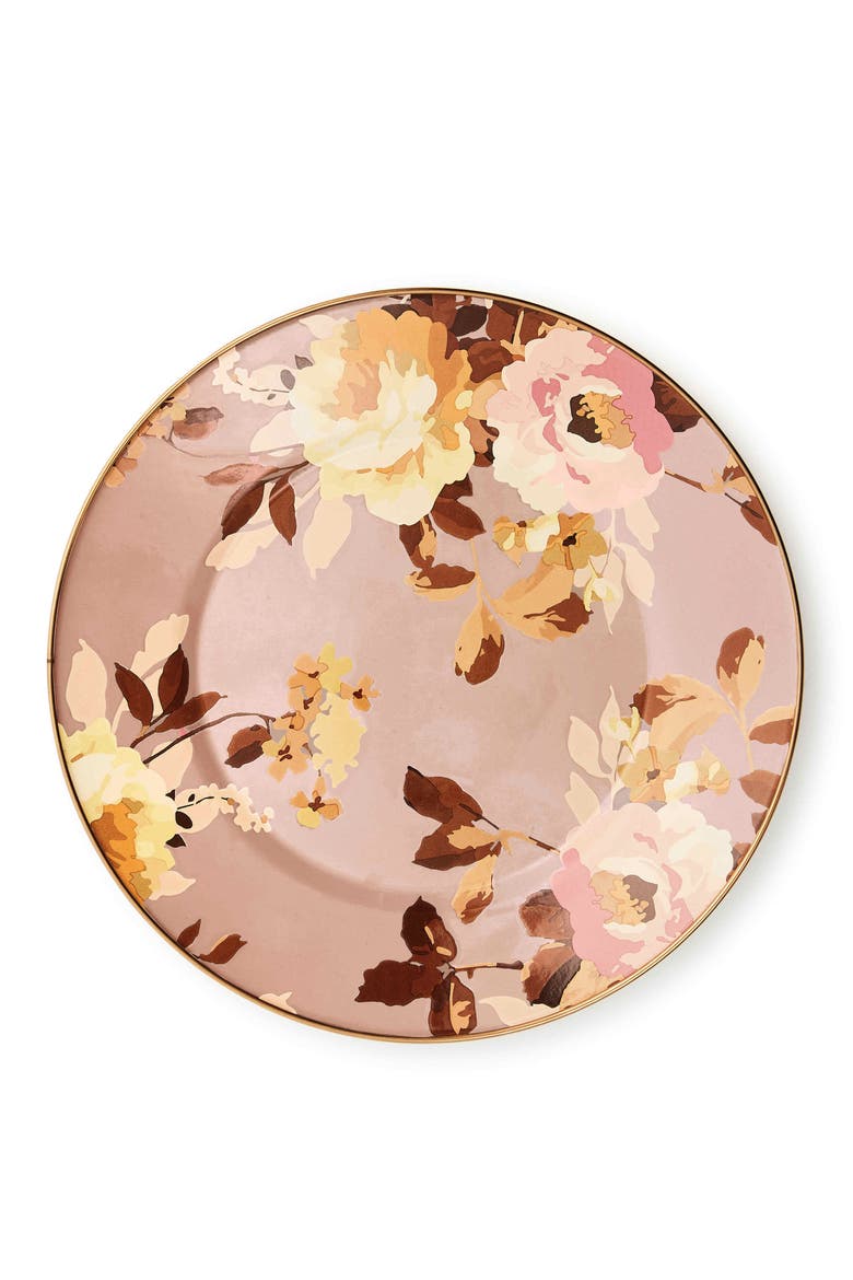 Wild Rose Mauve Enameled Steel Dinner Plate, Alternate, color, MAUVE