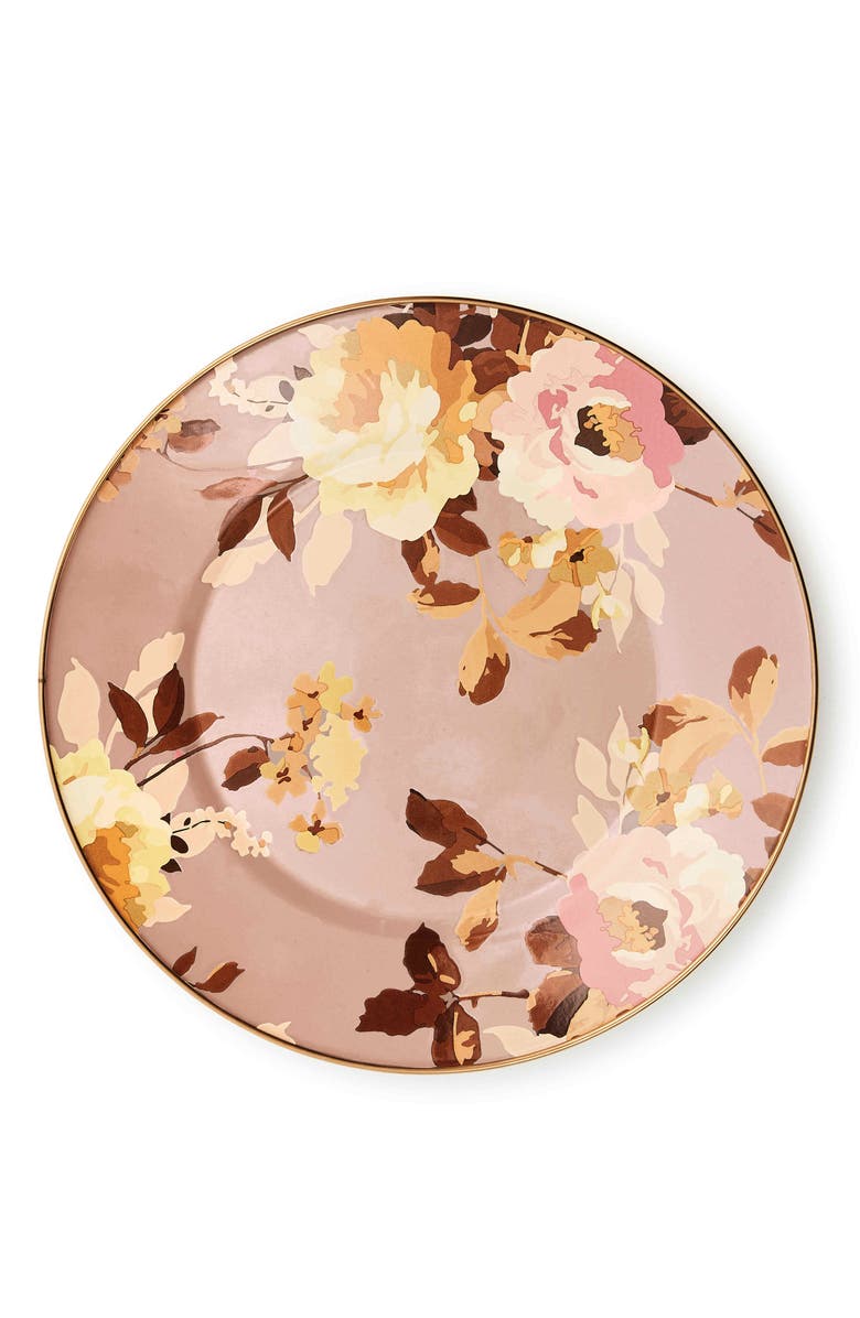 MACKENZIE CHILDS Wild Rose Mauve Enameled Steel Dinner Plate, Alternate, color, Mauve