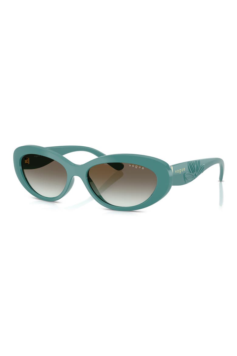 55mm Polarized Oval Sunglasses, Alternate, color, GREEN