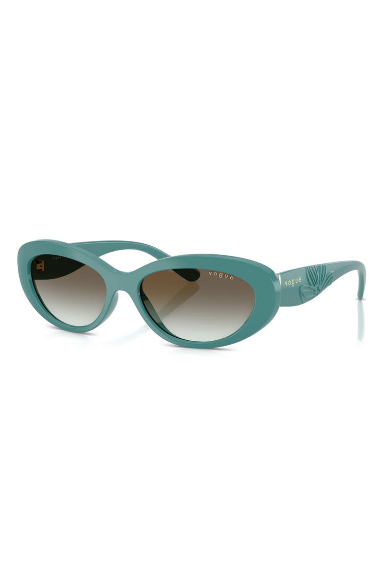VOGUE 55mm Polarized Oval Sunglasses, Alternate, color, Green