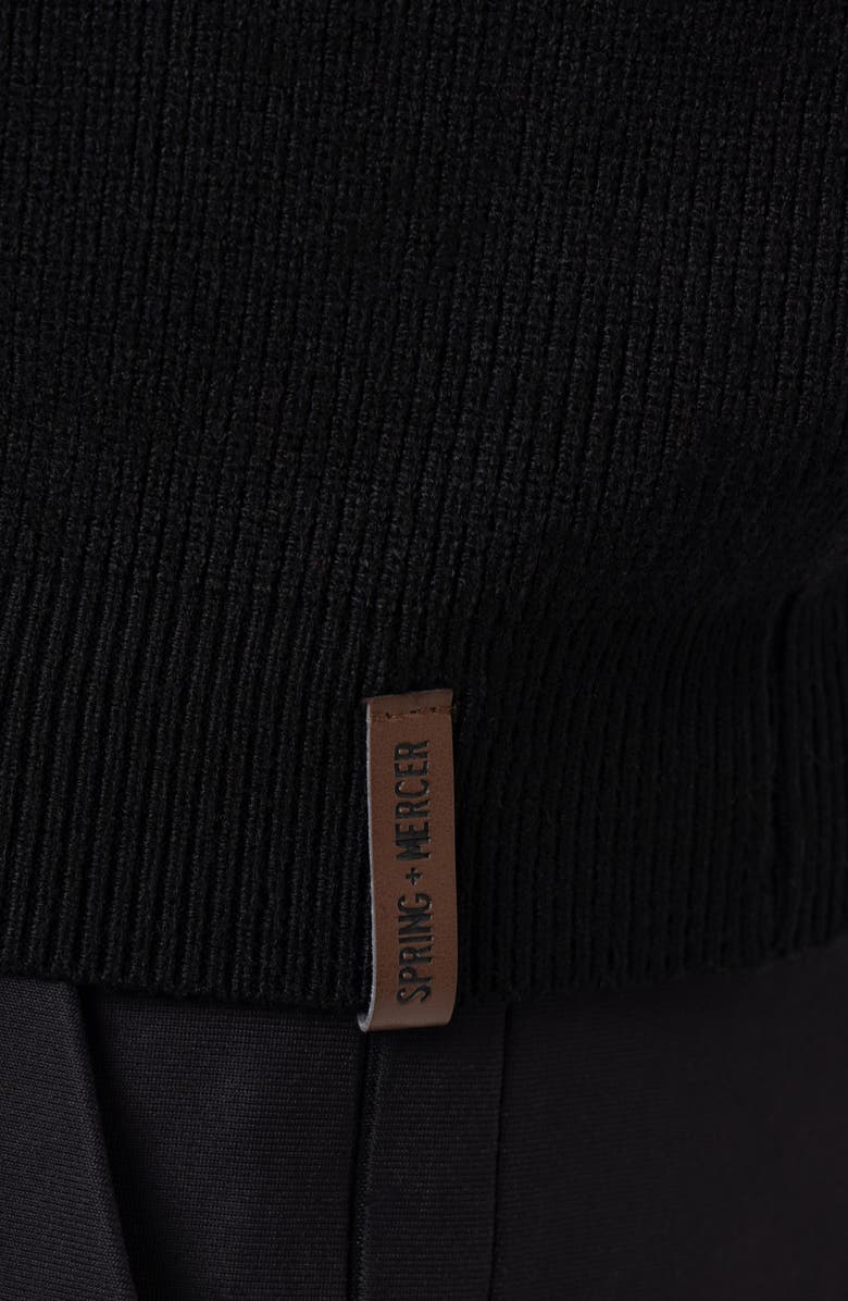 Spring + Mercer Ribbed Turtleneck Sweater, Alternate, color, Black