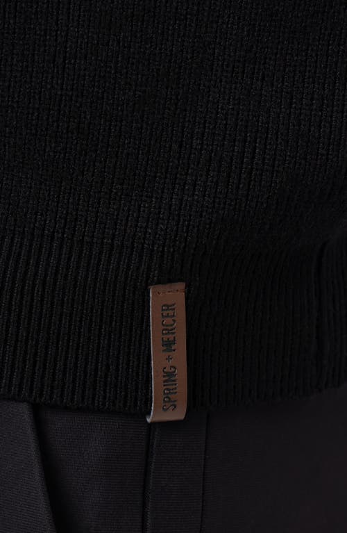 Shop Spring + Mercer Ribbed Turtleneck Sweater In Black