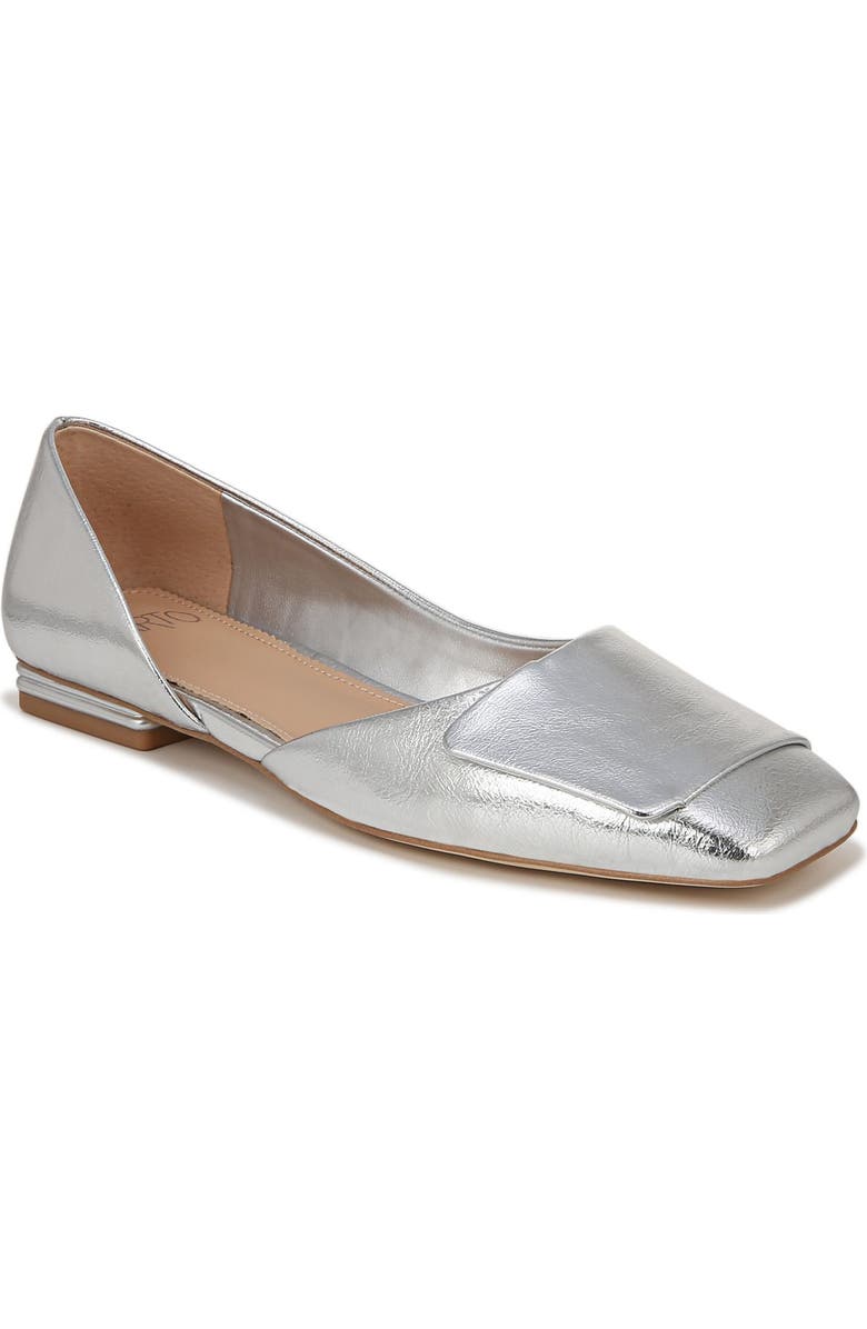 SARTO by Franco Sarto Tracy Half d'Orsay Flat, Main, color, Silver