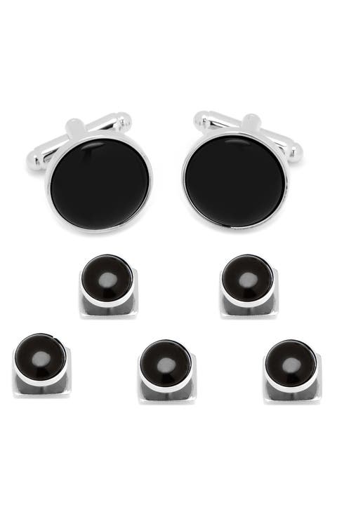 Onyx Cuff Links & Studs Set