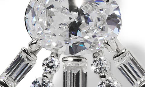 Nadri Stellar Halo Drop Earrings In Silver