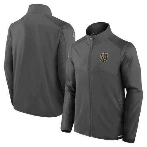 Men's Fanatics  Gray Vegas Golden Knights Authentic Pro Rink Fleece Full-Zip Jacket