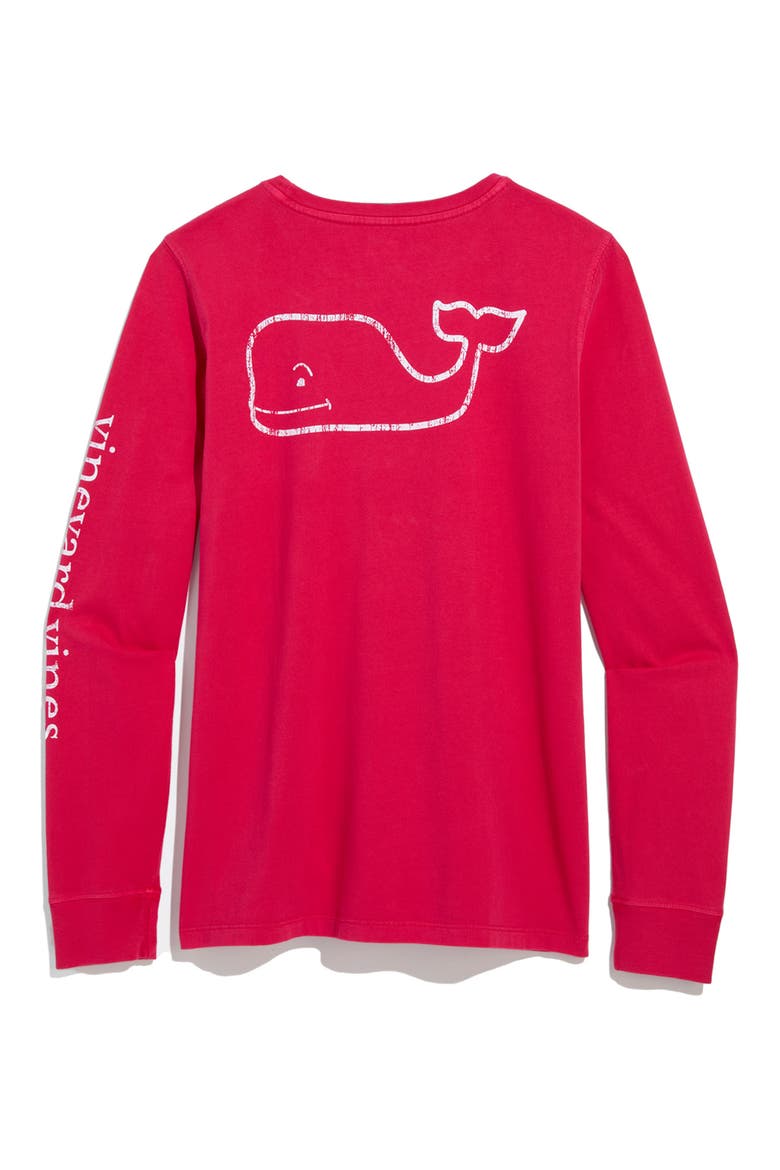 Whale Graphic Long Sleeve Pocket T-Shirt, Alternate, color, CHARM PINK