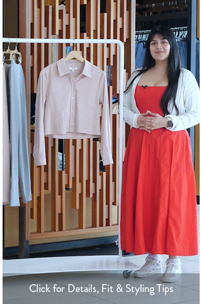 Chandler Long Sleeve Crop Button-Up Shirt video