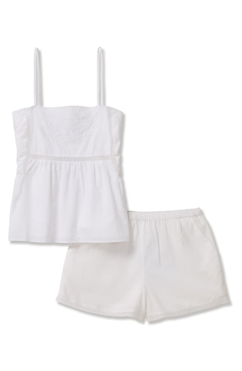 Petite Plume Luna Cotton Voile Short Pajamas, Main, color, 