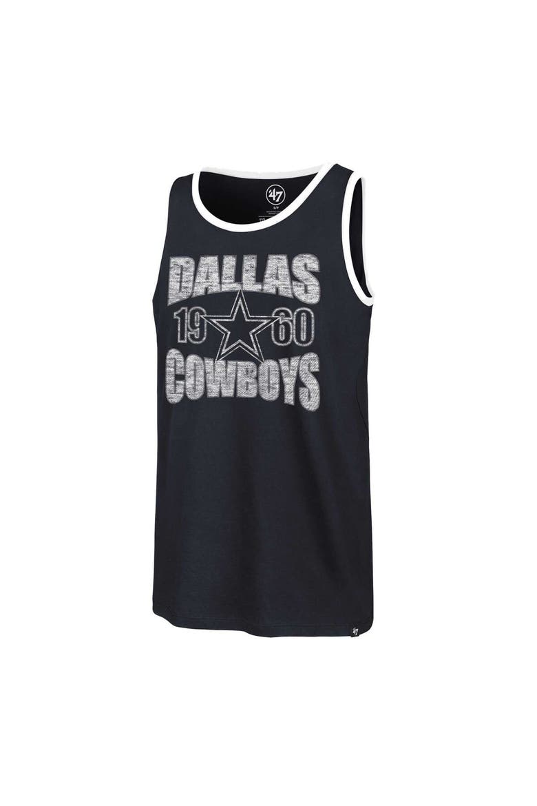 Men's '47 Navy Dallas Cowboys Upload Franklin Tank Top, Alternate, color, Navy
