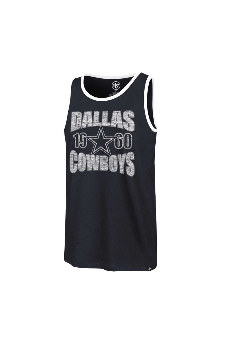 '47 Men's '47 Navy Dallas Cowboys Upload Franklin Tank Top, Alternate, color, Navy