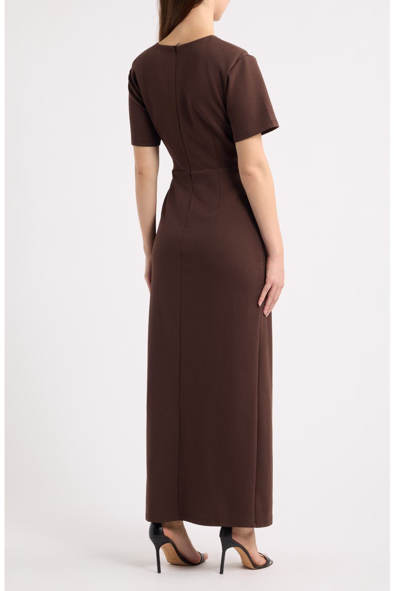 Coen Tie Waist Maxi Dress, Alternate, color, DARK BROWN