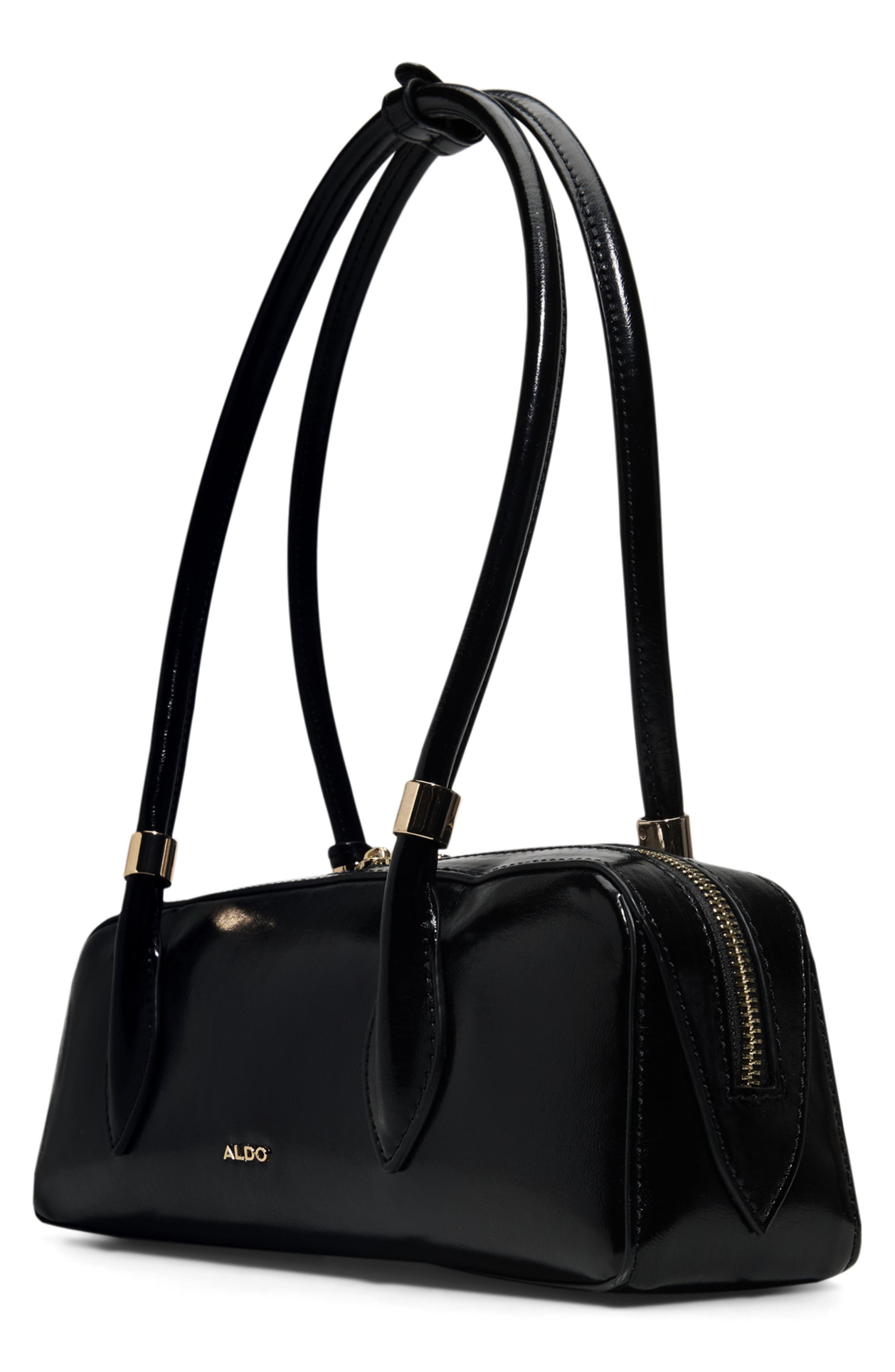 ALDO Elanorabagg Faux Leather Shoulder Bag, Alternate, color, Black